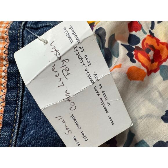 Shari B. Green Remade In America Denim Floral Dress Size Small - Picture 7 of 9